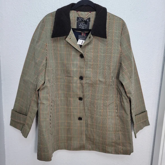 J Crew Barn Jacket™ in plaid double-faced cotton CM955 Size L NWT - Picture 5 of 9